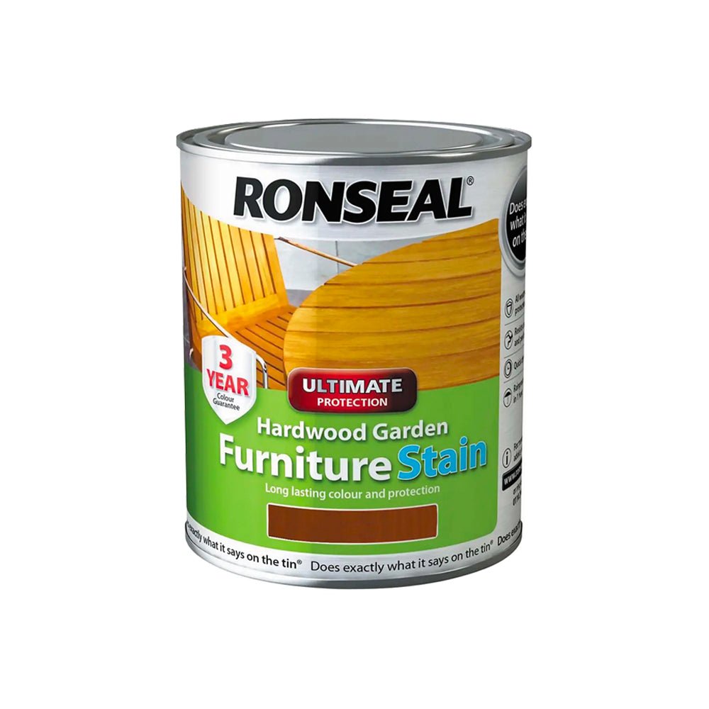 Ronseal Ultimate Protection Hardwood Garden Furniture Stain 750ml - Restorate-5010214864294