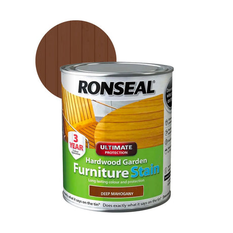 Ronseal Ultimate Protection Hardwood Garden Furniture Stain 750ml - Restorate-5010214864324