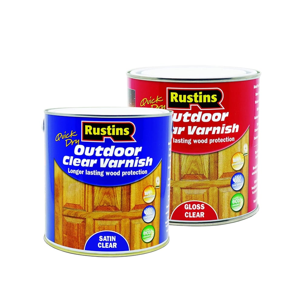 Rustins Quick Dry Outdoor Clear Varnish - Restorate-5015332710034