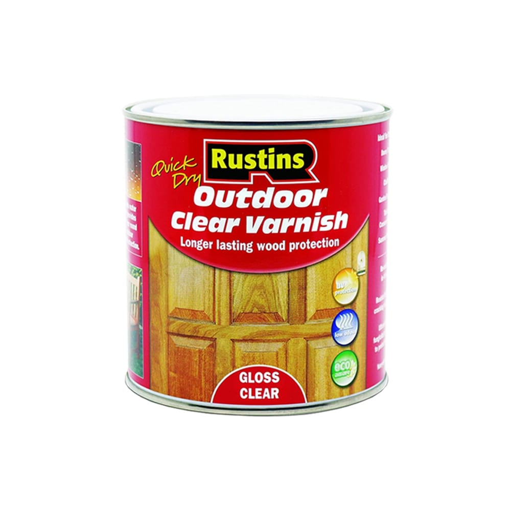 Rustins Quick Dry Outdoor Clear Varnish - Restorate-5015332710034