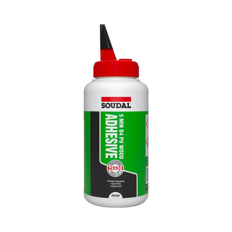 Soudal Trade 5 Minute D4 PU Wood Adhesive Liquid Brown 750g - Restorate-5411183152151